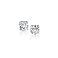 14k White Gold Diamond Four Prong Stud Earrings (1/2 cttw) - Forever in Harmony