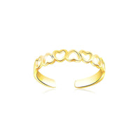 14k Yellow Gold Heart Toe Ring - Forever in Harmony