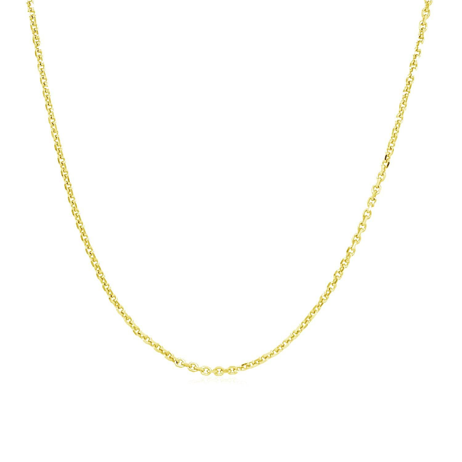 14k Yellow Gold Adjustable Cable Chain (1.10 mm) | 22''