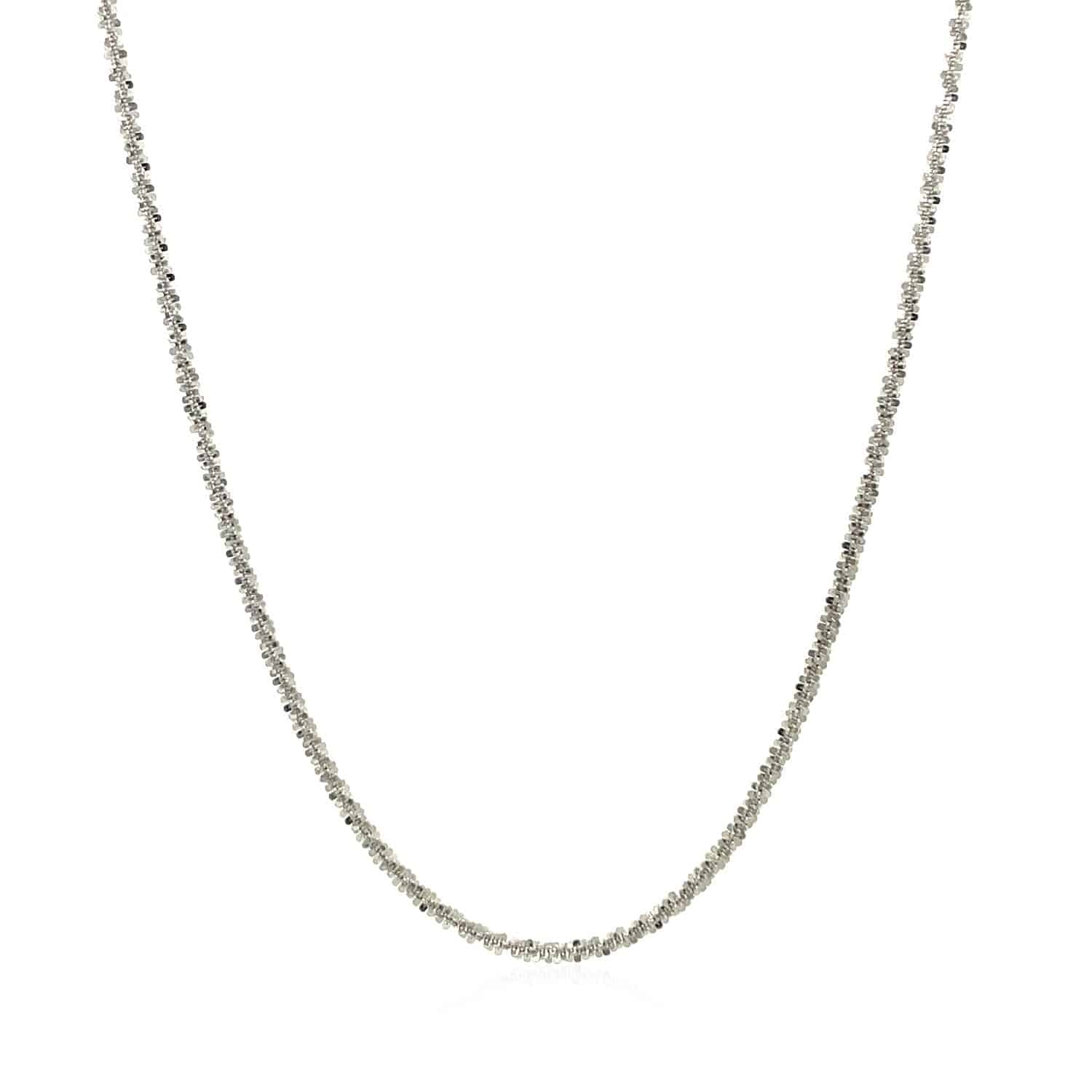 14k White Gold Sparkle Chain  (1.50 mm) | 16''