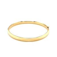 14k Yellow Gold Dome Design Polished Childrens Bangle (5.50 mm) | - Forever in Harmony