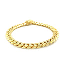 10k Yellow Gold Classic Miami Cuban Solid Bracelet (8.20 mm) | 8.5 - Forever in Harmony