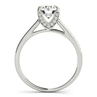 14k White Gold Diamond Engagement Ring With Cathedral Design (1 1/3 cttw) - Forever in Harmony