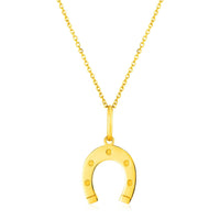 14K Yellow Gold Necklace with Horseshoe - Forever in Harmony