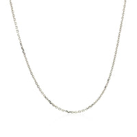 14k White Gold Diamond Cut Cable Link Chain (1.10 mm) - Forever in Harmony