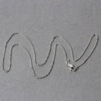 14k White Gold Diamond Cut Cable Link Chain (1.10 mm) - Forever in Harmony