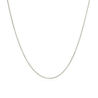 14k White Gold Diamond Cut Round Wheat Chain (0.60 mm) - Forever in Harmony