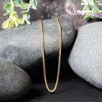 14k Yellow Gold Square Wheat Chain (1.80 mm) | 16'' - Forever in Harmony