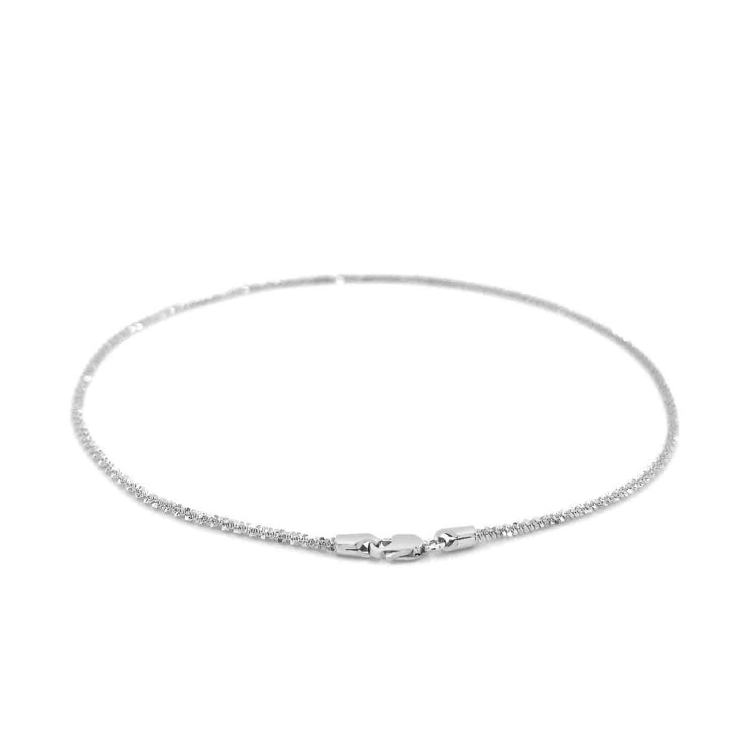 14k White Gold Sparkle Anklet 1.5mm | 10'' - Forever in Harmony