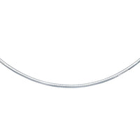 14k White Gold Chain in a Classic Omega (3.00 mm) - Forever in Harmony