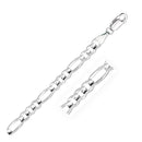 14k White Gold Solid Figaro Chain (6.00 mm) | - Forever in Harmony