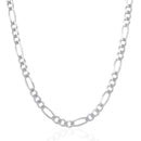 14k White Gold Solid Figaro Chain (6.00 mm) | 20'' - Forever in Harmony