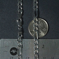 14k White Gold Solid Figaro Chain (6.00 mm) | 20'' - Forever in Harmony