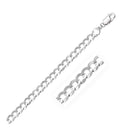 14k White Gold Solid Curb Chain (5.70 mm) - Forever in Harmony