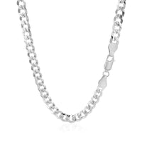 14k White Gold Solid Curb Chain (5.70 mm) - Forever in Harmony