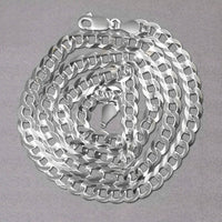 14k White Gold Solid Curb Chain (5.70 mm) - Forever in Harmony