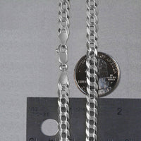 14k White Gold Solid Curb Chain (5.70 mm) - Forever in Harmony