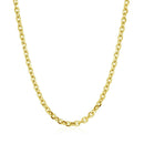 14k Yellow Gold Diamond Cut Cable Link Chain (3.0 mm) | - Forever in Harmony