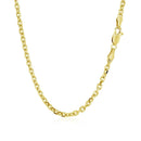 14k Yellow Gold Diamond Cut Cable Link Chain (3.0 mm) | - Forever in Harmony