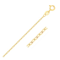 14k Yellow Gold Faceted Cable Link Chain (1.2 mm) - Forever in Harmony