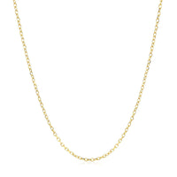 14k Yellow Gold Faceted Cable Link Chain (1.2 mm) - Forever in Harmony