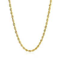 14k Yellow Gold Solid Diamond Cut Rope Chain (3.00 mm) | - Forever in Harmony