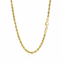 14k Yellow Gold Solid Diamond Cut Rope Chain (3.00 mm) | - Forever in Harmony