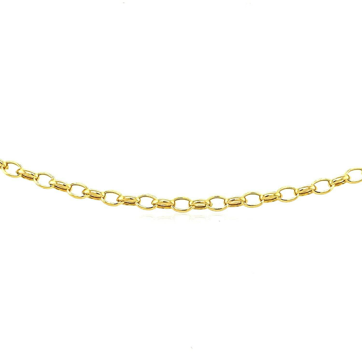 14k Yellow Gold Oval Rolo Bracelet  (3.20 mm) |