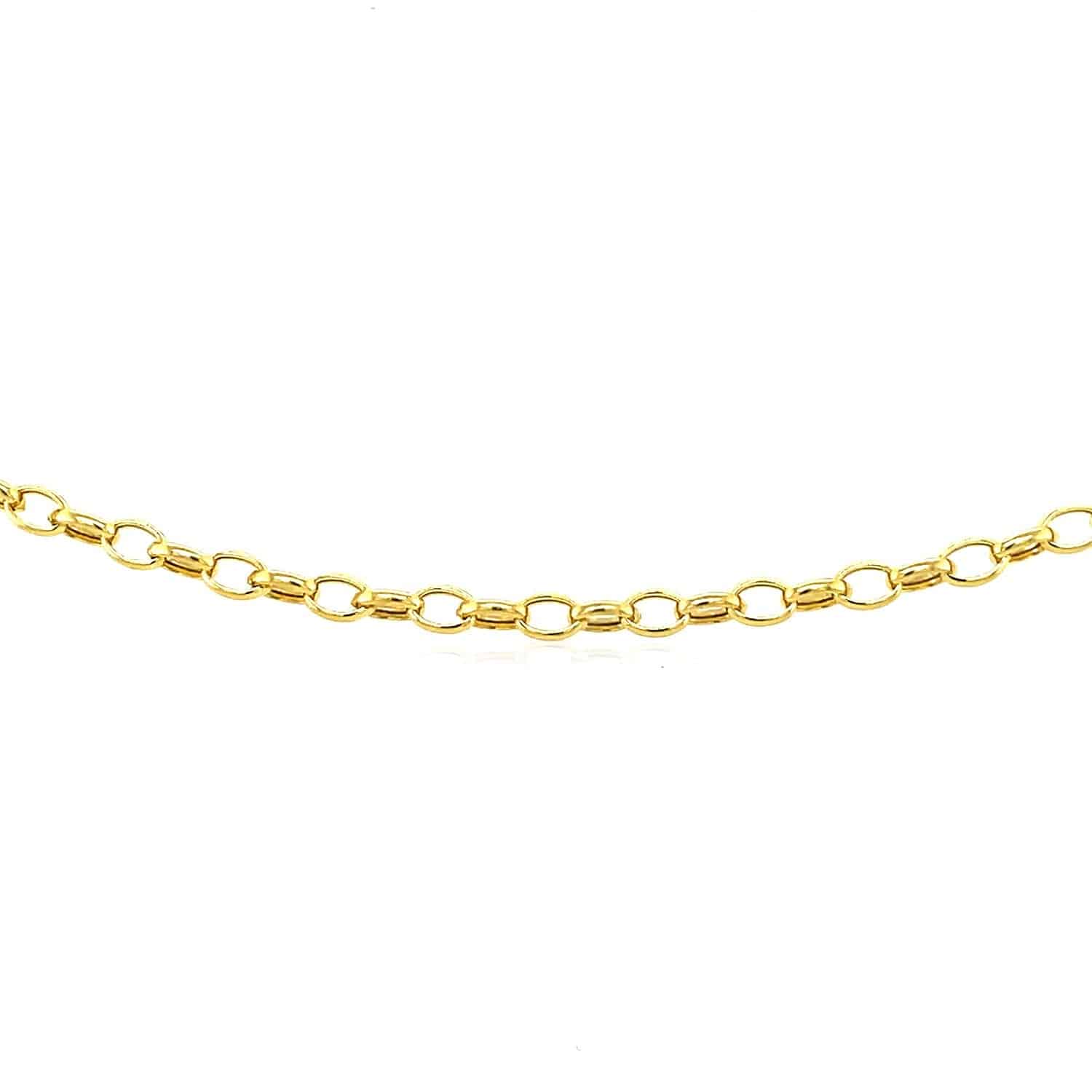 14k Yellow Gold Oval Rolo Bracelet  (3.20 mm) | 7'' - Forever in Harmony