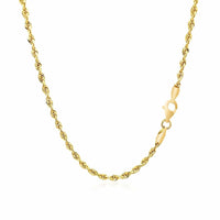 10k Yellow Gold Solid Diamond Cut Rope Chain (2.50 mm) - Forever in Harmony