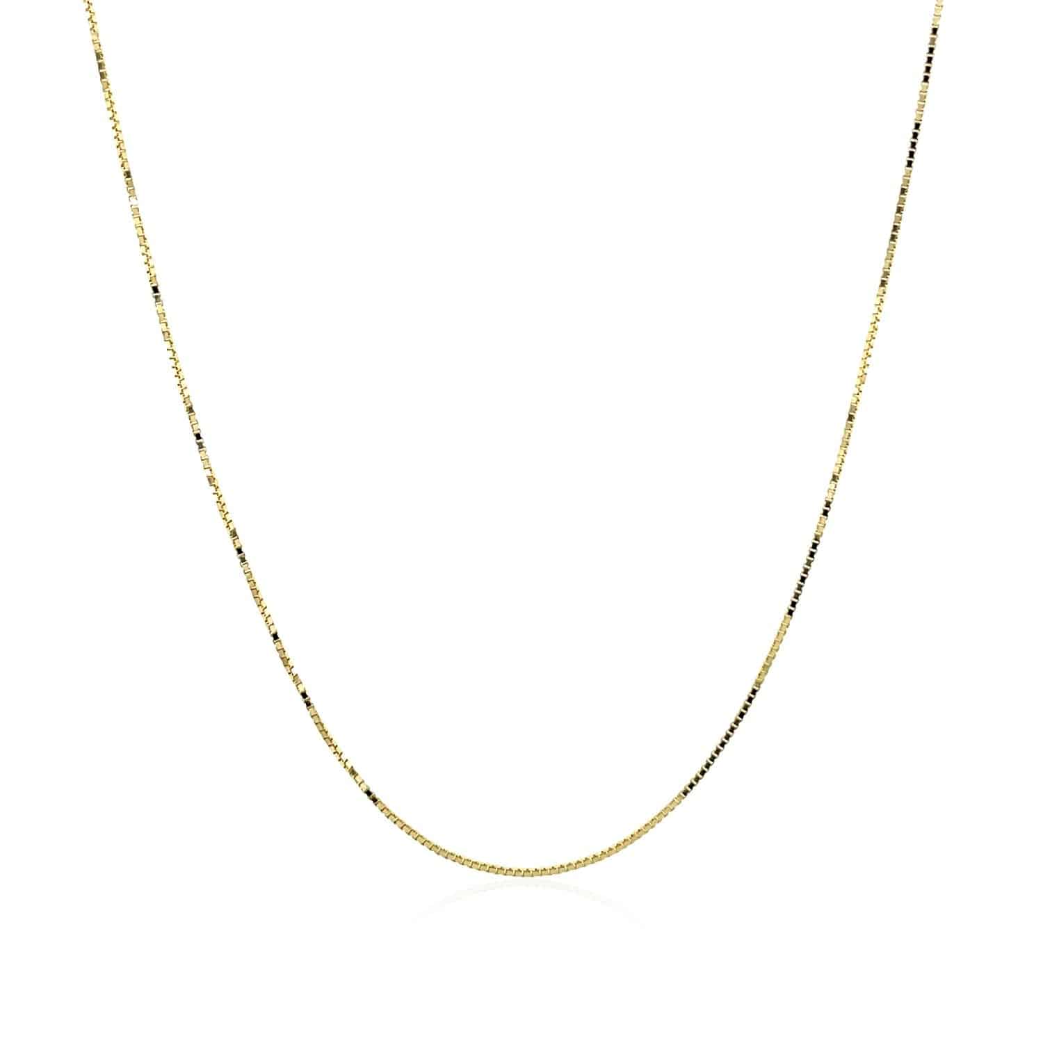 14k Yellow Gold Classic Box Chain (0.60 mm) | 13'' - Forever in Harmony