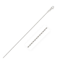 14k White Gold Solid Diamond Cut Rope Chain (1.60 mm) - Forever in Harmony