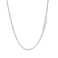 14k White Gold Solid Diamond Cut Rope Chain (1.60 mm) - Forever in Harmony