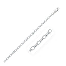 3.2mm 14k White Gold Oval Rolo Chain (3.20 mm) | - Forever in Harmony