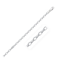 3.2mm 14k White Gold Oval Rolo Chain (3.20 mm) | 18'' - Forever in Harmony