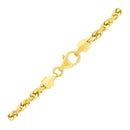 14k Yellow Gold Solid Diamond Cut Rope Chain (4.00 mm) - Forever in Harmony