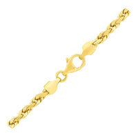 14k Yellow Gold Solid Diamond Cut Rope Chain (4.00 mm) - Forever in Harmony