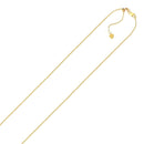 10k Yellow Gold Adjustable Cable Chain (1.10 mm) - Forever in Harmony