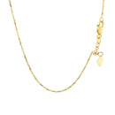 10k Yellow Gold Adjustable Cable Chain (1.10 mm) - Forever in Harmony