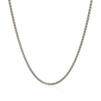 Sterling Silver Rhodium Plated Wheat Chain (1.30 mm) | - Forever in Harmony