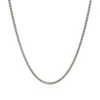 Sterling Silver Rhodium Plated Wheat Chain (1.30 mm) | 16'' - Forever in Harmony