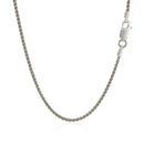 Sterling Silver Rhodium Plated Wheat Chain (1.30 mm) | - Forever in Harmony