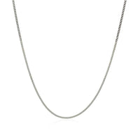 14k White Gold Gourmette Chain 1.0mm (1.00 mm) | - Forever in Harmony