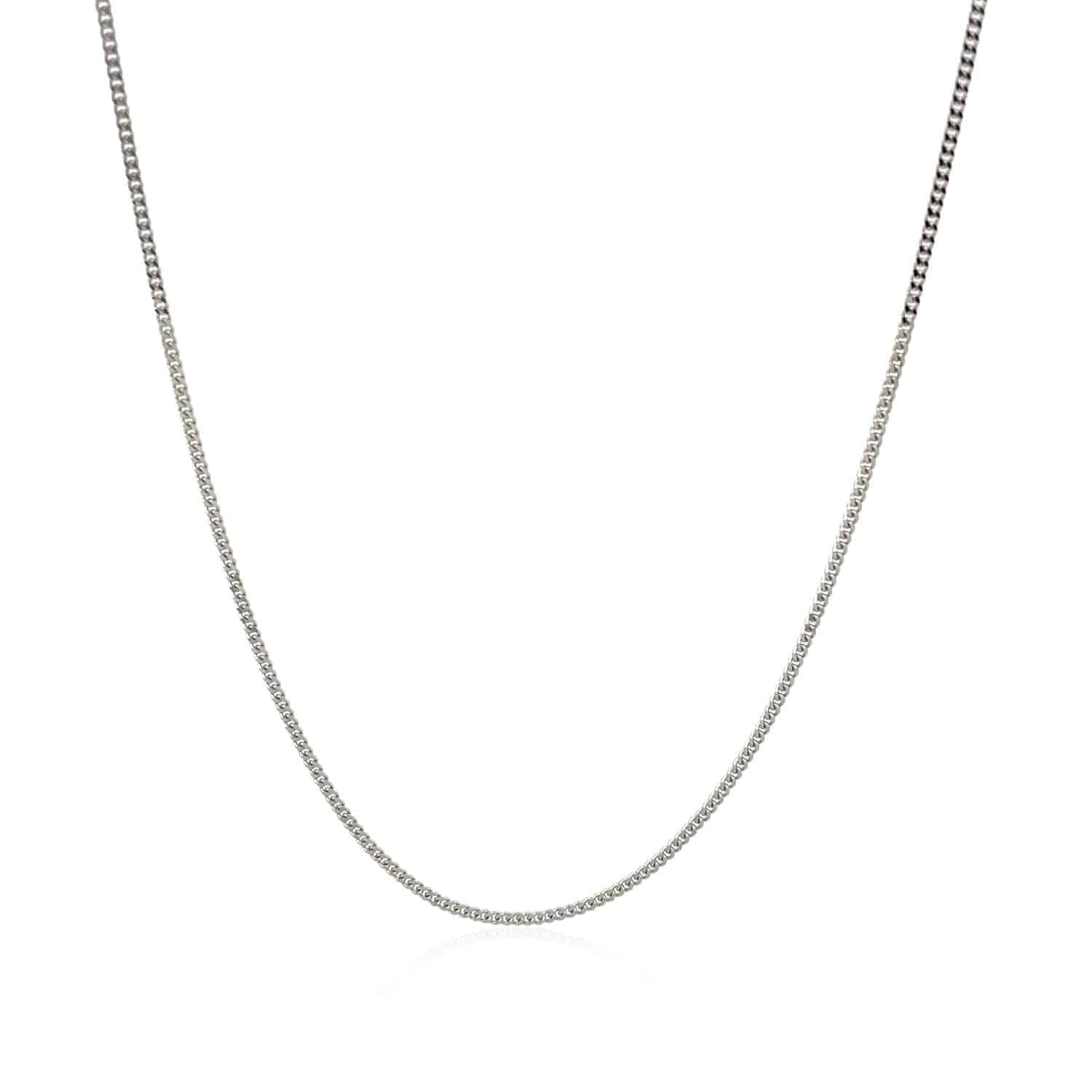 14k White Gold Gourmette Chain 1.0mm (1.00 mm) | 16''