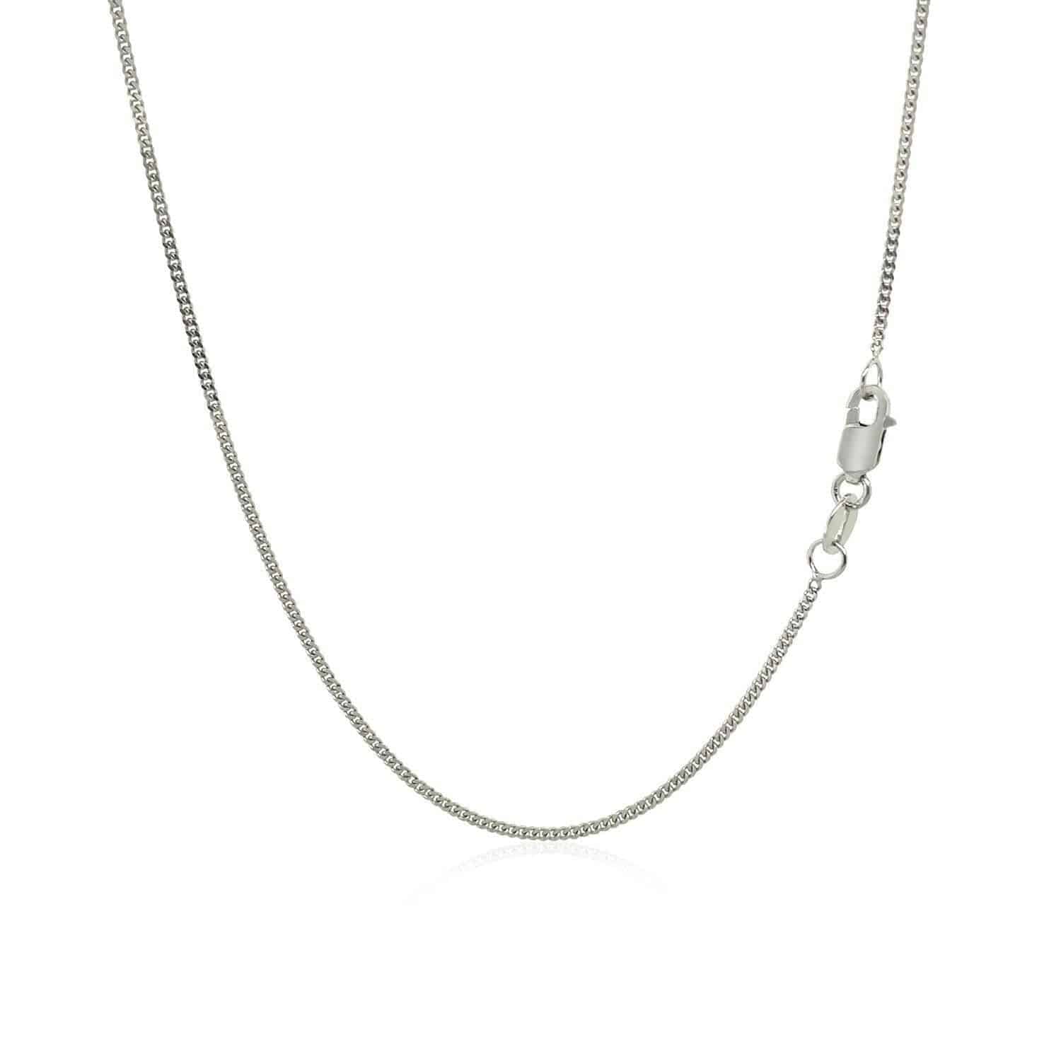 14k White Gold Gourmette Chain 1.0mm (1.00 mm) | - Forever in Harmony