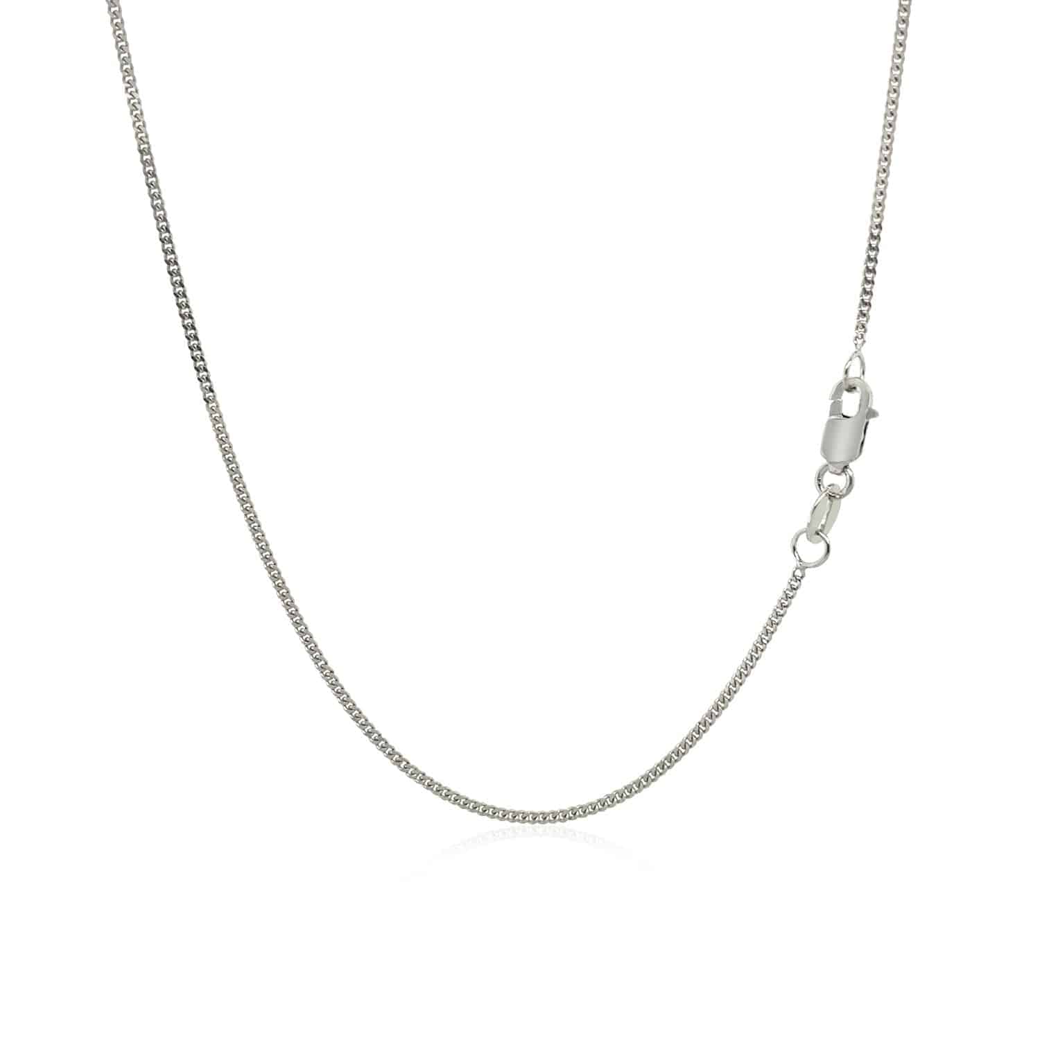 14k White Gold Gourmette Chain 1.0mm (1.00 mm) | 16'' - Forever in Harmony