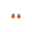 14K Yellow Gold Petite Enamel Lady Bug Stud Earrings - Forever in Harmony