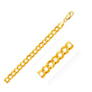 14k Yellow Gold Solid Curb Bracelet (10.00 mm) | - Forever in Harmony