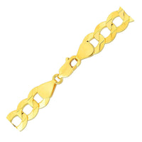 14k Yellow Gold Solid Curb Bracelet (10.00 mm) | - Forever in Harmony