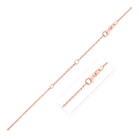 Double Extendable Cable Chain in 14k Rose Gold (1.20 mm) - Forever in Harmony